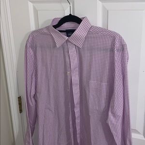 Stafford Purple Checkered Button down
